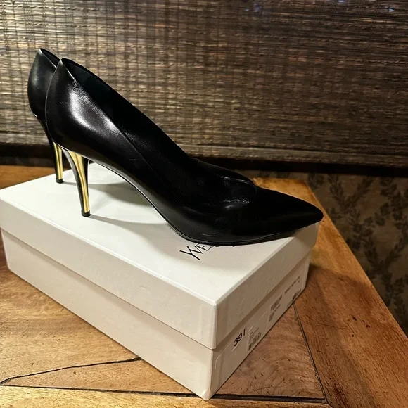 YSL black pumps with gold heel - Picture 6 of 6